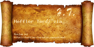 Heffler Terézia névjegykártya